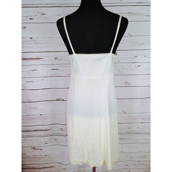 Vanity‎ Fair Off White Size 36/22 Nylon Lace Slip Dress - Picture 3 of 8